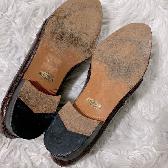 GENUINE LIZARD loafers reddish brown men’s 10.5D main image 9